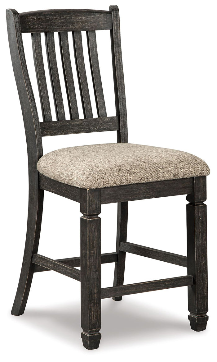 Tyler Creek - Upholstered Barstool (Set of 2) - Black / Grayish Brown image 3