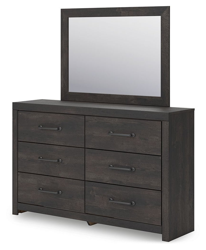 Hollivern - Dresser And Mirror - Dark Gray image 3