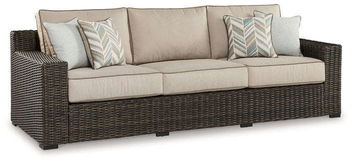 Coastline Bay - Sofa With Cushion - Brown image 1