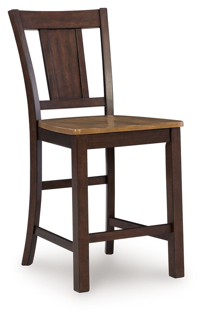 Rylandeen - Barstool (Set of 2) - Light Brown / Dark Brown image 3