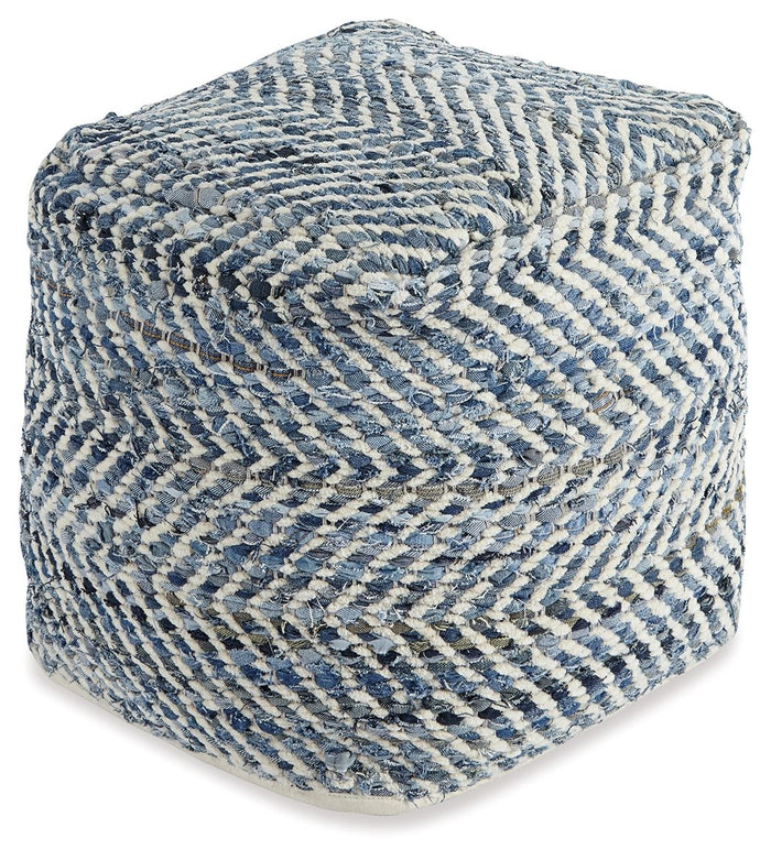 Chevron - Pouf - Blue image 1