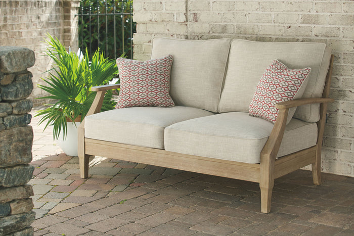 Clare View - Loveseat w/Cushion - Beige image 2