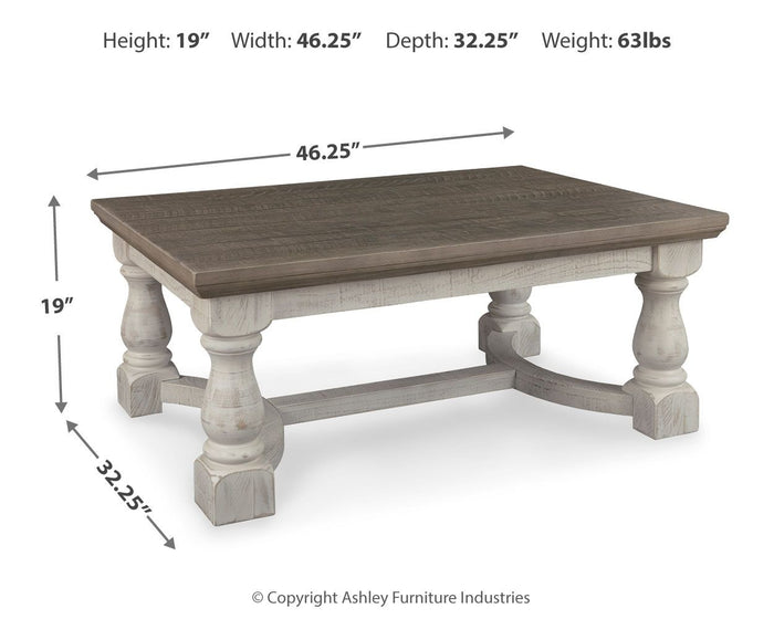 Havalance - Rectangular Cocktail Table - Gray / White image 2
