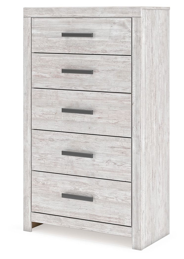 Cayboni - Five Drawer Chest - Whitewash image 3