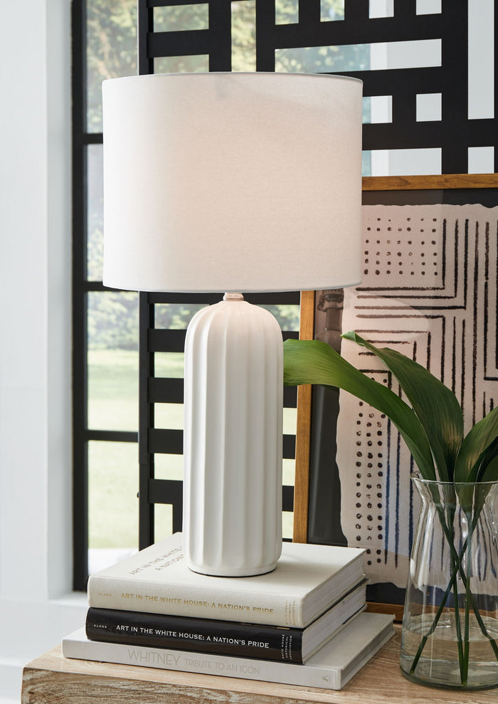 Clarkland - Ceramic Table Lamp (Set of 2) - White image 2