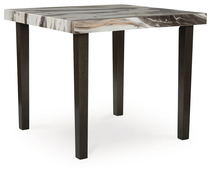 Jeshina - Square Dining Room Counter Table - Dark Brown / Beige image 1
