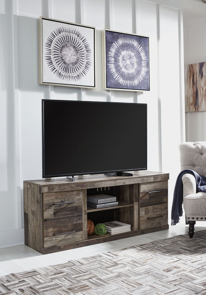 Derekson - LG TV Stand w/Fireplace Option - Multi Gray image 1