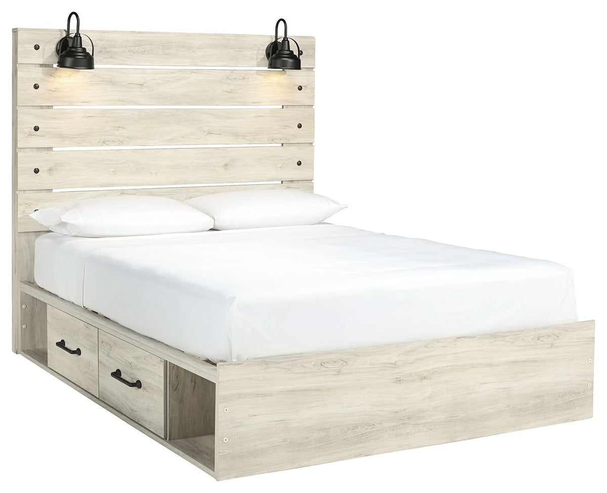 Beige / Queen / Side Storage