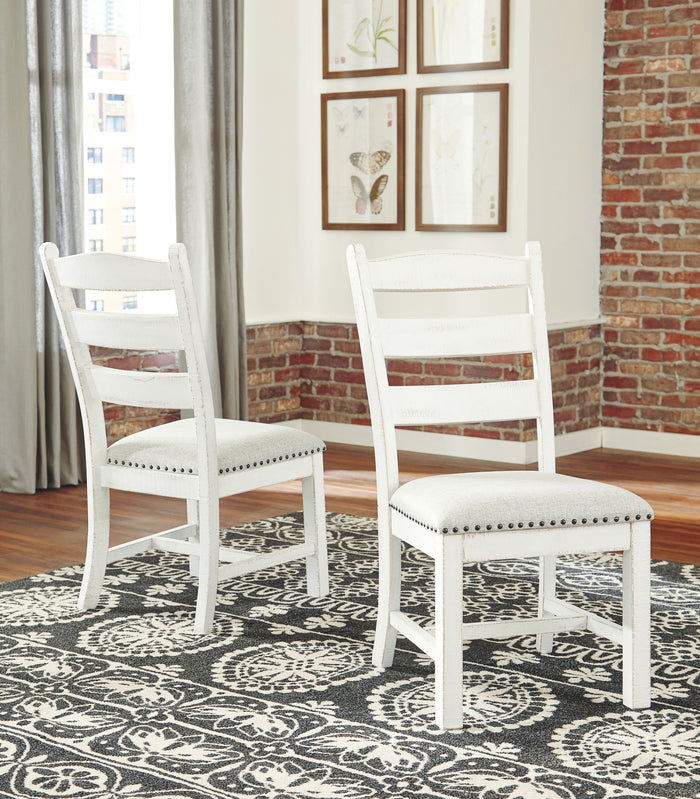 Valebeck - Dining UPH Side Chair (Set of 2) - Beige / White image 2