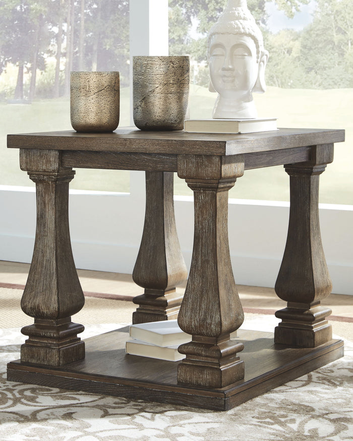 Johnelle - Rectangular End Table - Gray image 2