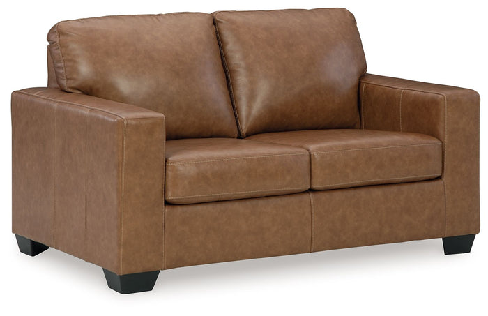 Bolsena - Loveseat - Leather Match - Caramel image 2