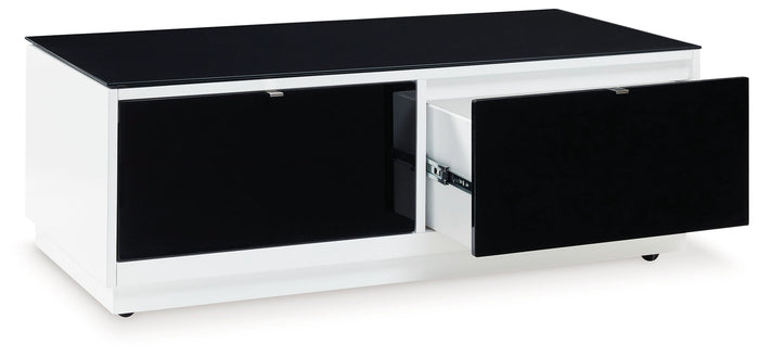 Gardoni - Rectangular Cocktail Table - White / Black image 3