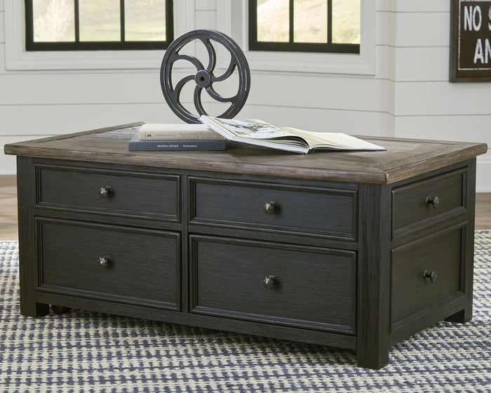 Tyler Creek - Lift Top Cocktail Table - Grayish Brown / Black image 3