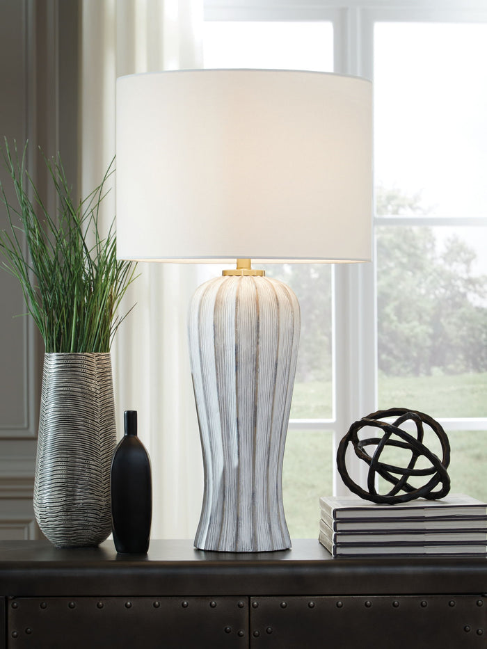 Lanwell - Poly Table Lamp - Antique Gray image 4