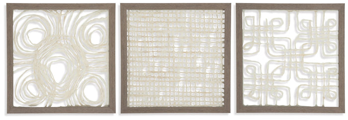 Odella - Wall Decor Set (Set of 3) - Cream / Taupe image 1