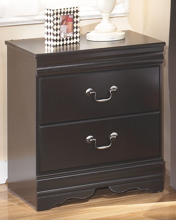 Huey Vineyard - Two Drawer Night Stand - Black image 3