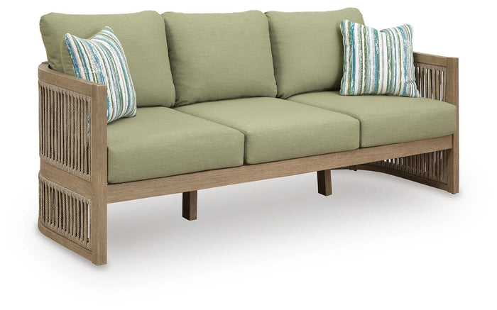 Serena Shores - Sofa With Cushion - Beige / Green image 1