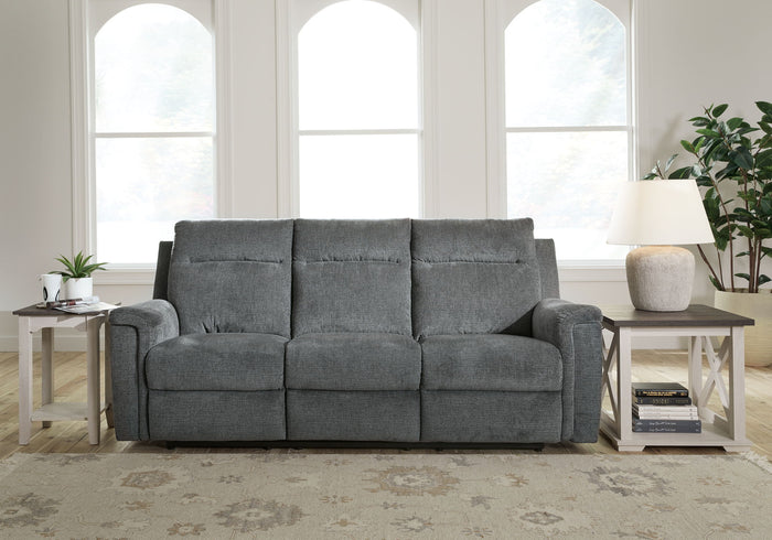 Barnsana - Power Reclining Sofa - Fabric - Gravel image 3