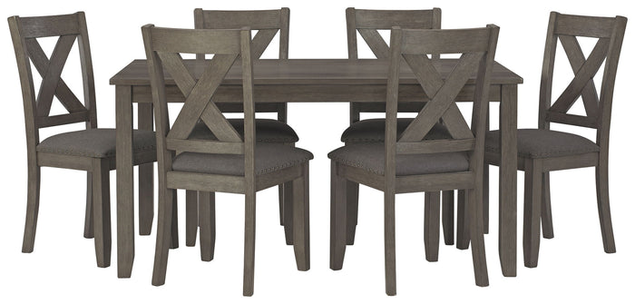 Caitbrook - RECT DRM Table Set (Set of 7) - Gray image 3