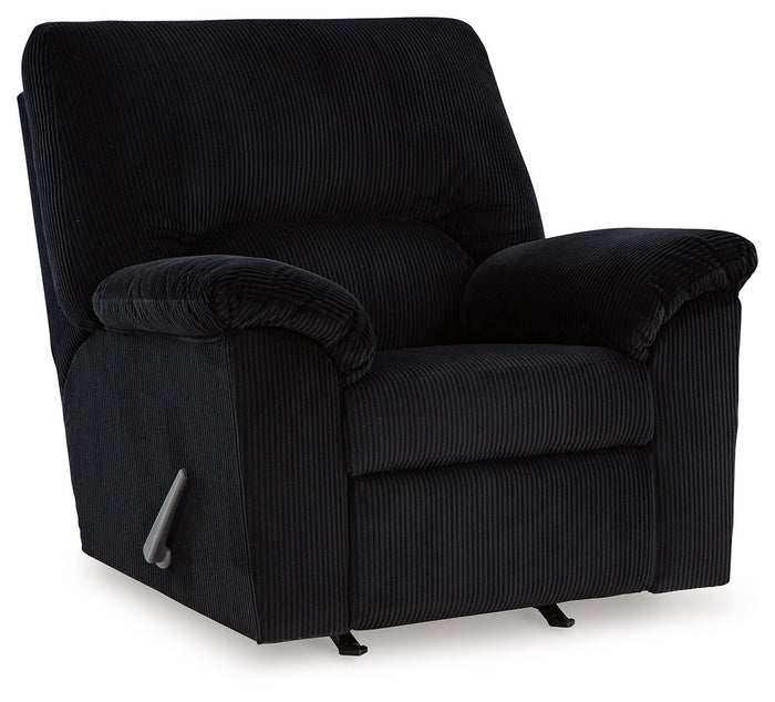 SimpleJoy - Rocker Recliner - Fabric - Onyx image 1