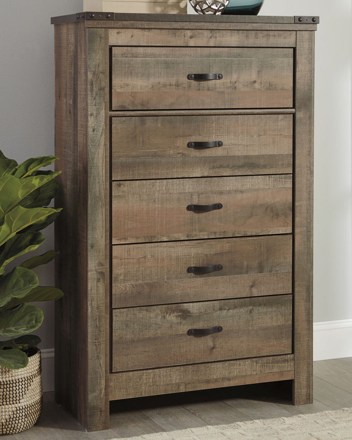 Trinell - Five Drawer Chest - Brown image 3