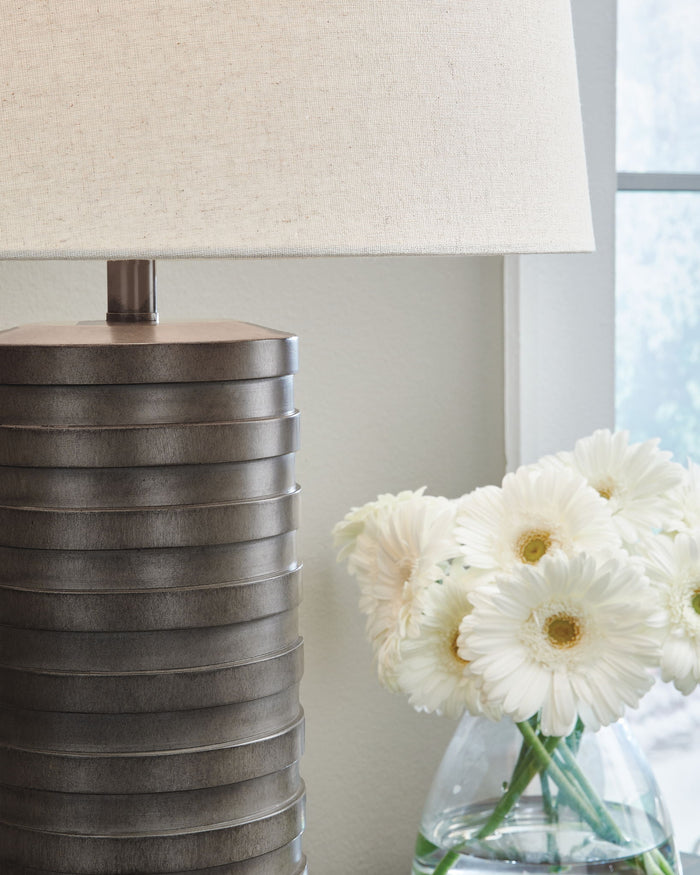 Neilett - Poly Table Lamp (Set of 2) - Antique Brown image 2