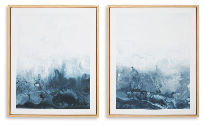 Holport - Wall Art Set (Set of 2) - Blue / White image 3