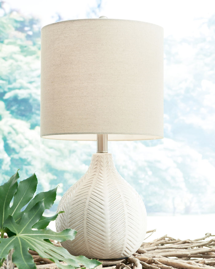 Rainermen - Ceramic Table Lamp  - Off White image 3
