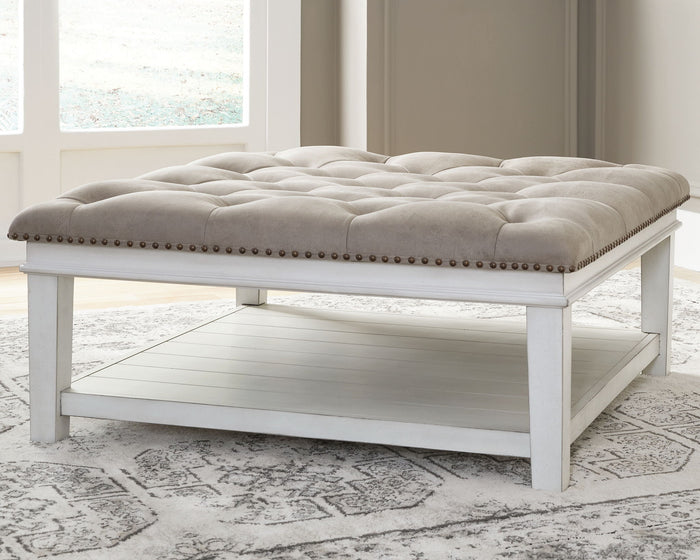 Kanwyn - Uph Ottoman Cocktail Table - Whitewash image 2