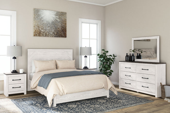 Gerridan - Two Drawer Night Stand - White / Gray image 2