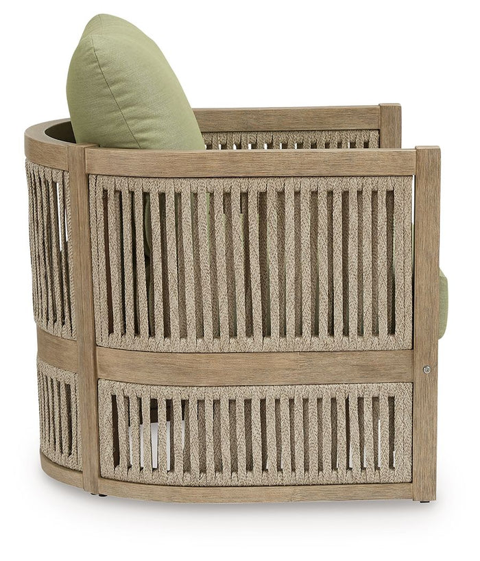 Serena Shores - Lounge Chair With Cushion (Set of 2) - Beige / Green image 3
