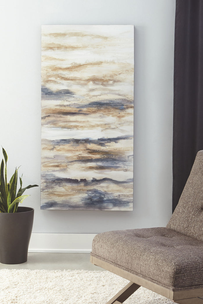 Joely - Wall Art - Blue / Tan image 2