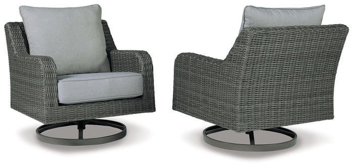 Elite Park - Swivel Lounge w/ Cushion - Gray image 2