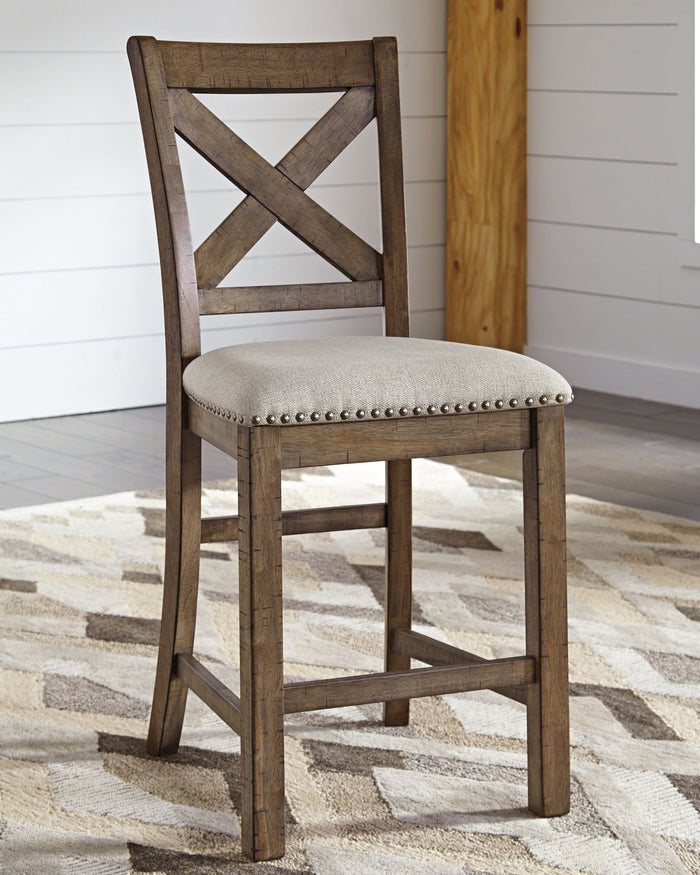 Moriville - Upholstered Barstool (Set of 2) - Beige image 2