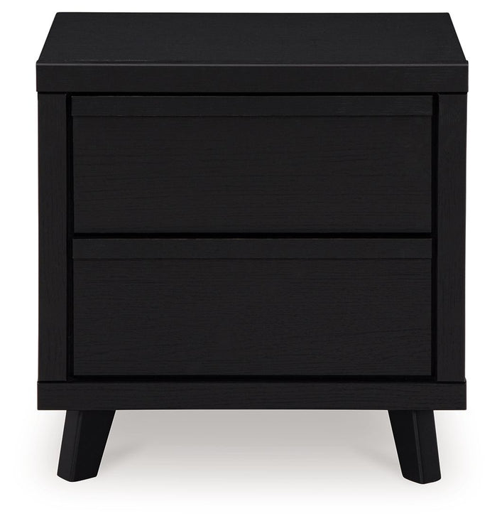 Danziar - Two Drawer Night Stand - Black image 3
