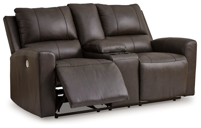 Boxmere - Dbl Power Reclining Loveseat with Console - Storm image 2