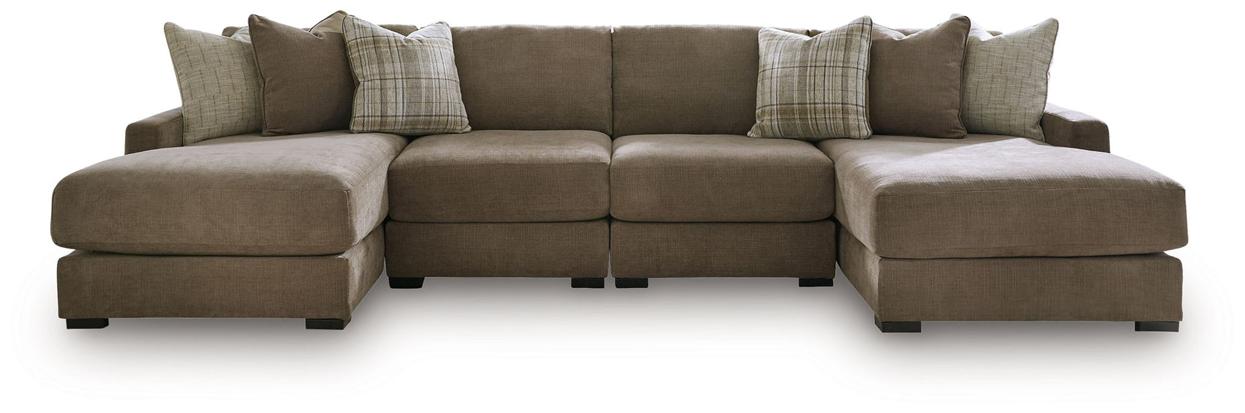 Dark Brown / 4 Pc. Double Chaise Sectional