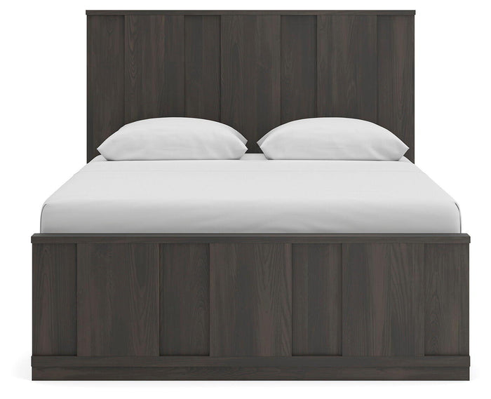 Shaehartin - Queen Panel Platform Bed - Dark Brown image 4