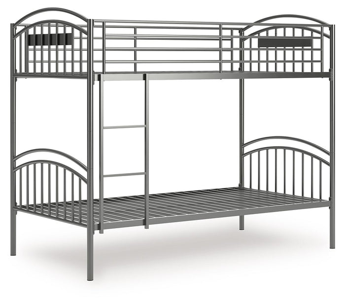Lanceburg - Twin/Twin Bunk Bed With Ladder - Gray image 4