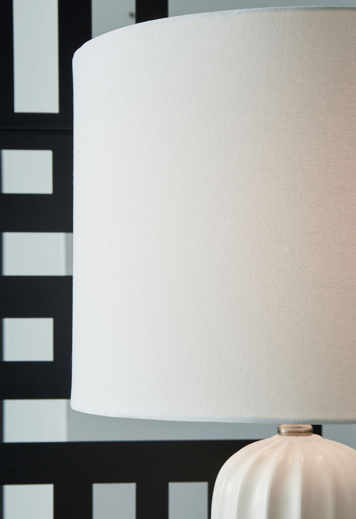 Clarkland - Ceramic Table Lamp (Set of 2) - White image 3