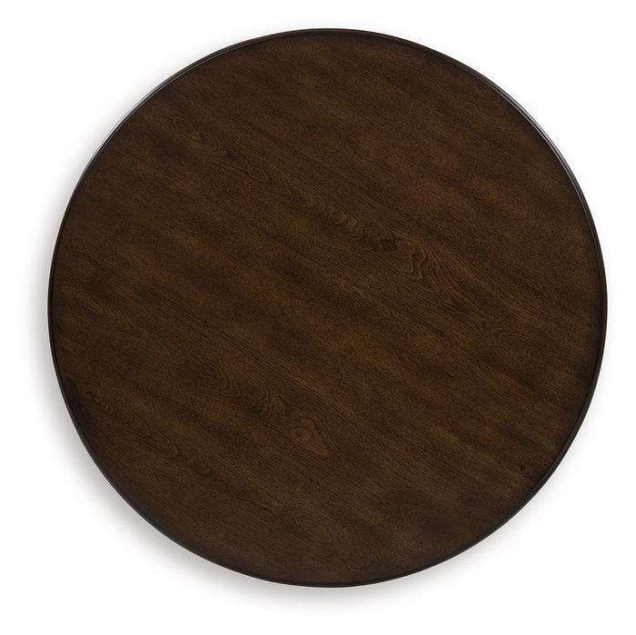 Frallyn - Round End Table - Dark Brown image 3
