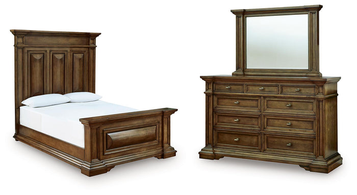 Frantanna - 3 Pc. - Queen Panel Bed, Dresser And Mirror - Brown image 1