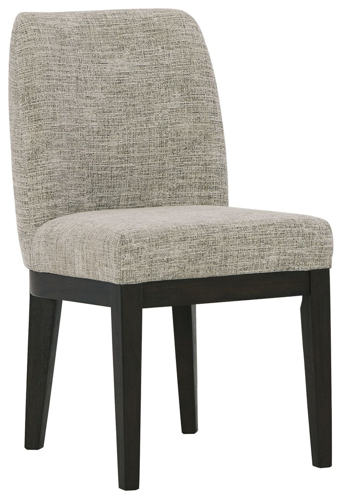 Burkhaus - Dining UPH Side Chair (Set of 2) - Beige / Dark Brown image 3