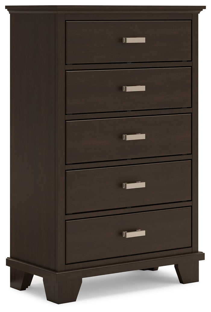Covetown - Five Drawer Chest - Dark Brown image 1