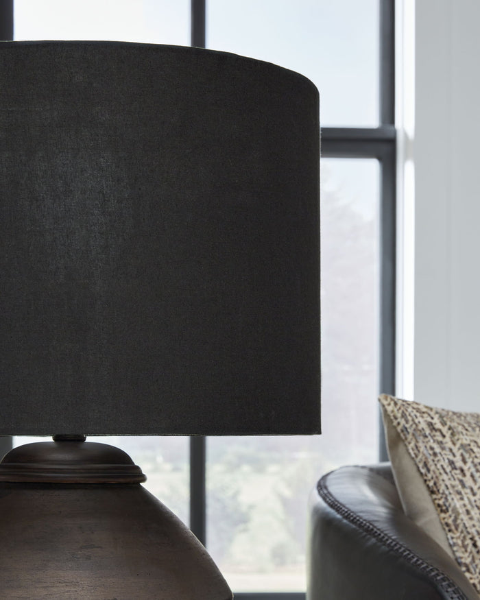 Naareman - Terracotta Table Lamp - Metallic Black image 2