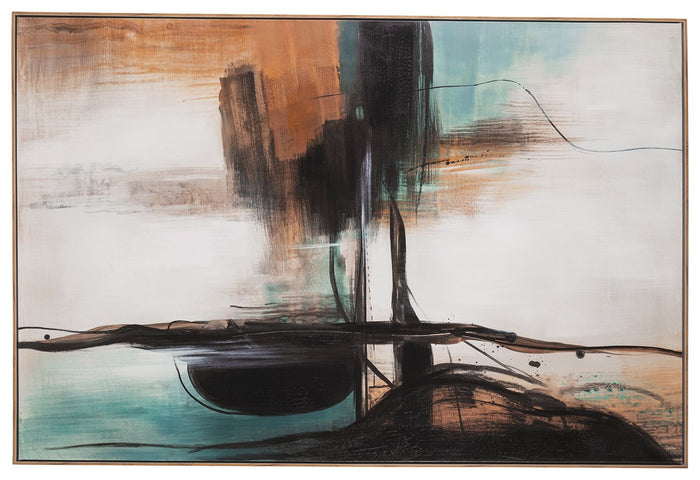 Brunonia - Wall Art - Teal / Orange / Black image 2