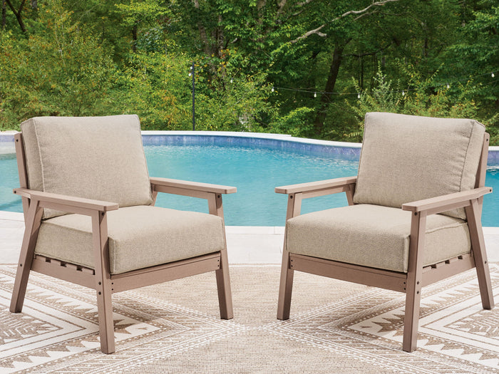 Grover Beach - Lounge Chair With Cushion (Set of 2) - Driftwood image 4