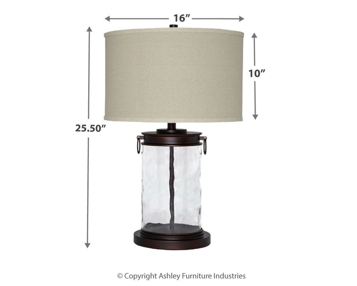 Tailynn - Glass Table Lamp  - Clear / Bronze Finish image 3