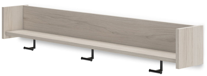 Socalle - Wall Mounted Coat Rack w/Shelf - Light Natural image 3