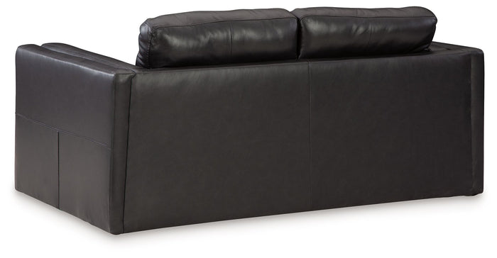 Amiata - Loveseat - Leather Match - Onyx image 3